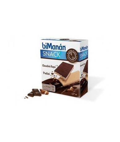 Bimanan Snack Chocolate Negro Y Praline20 G 6 Biscuits
