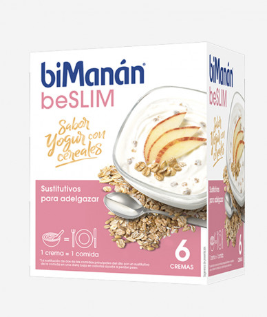 Bimanan Beslim Crema Sabor Yogur con Cereales 6 Unidades