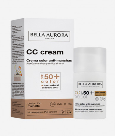 Bella Aurora Crema Color Antimanchas SPF50+ Piel Sensible 30 ml