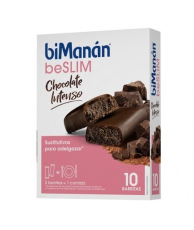 biManán BeSlim Barritas Chocolate Intenso 10uds